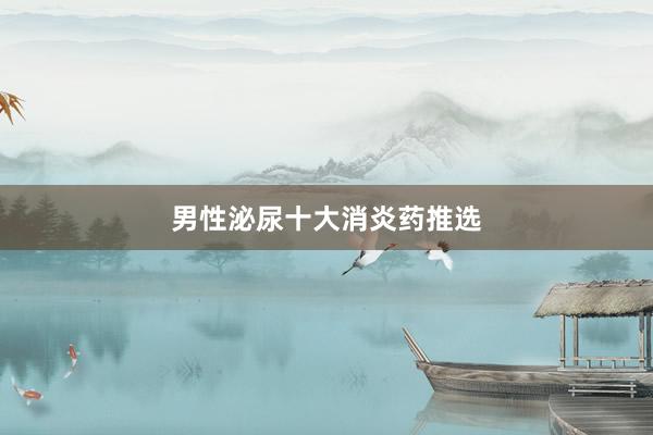 男性泌尿十大消炎药推选